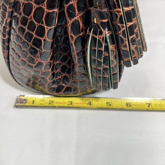Dooney & Bourke Leather Croc Print Shoulder Bag - Picture 12 of 12